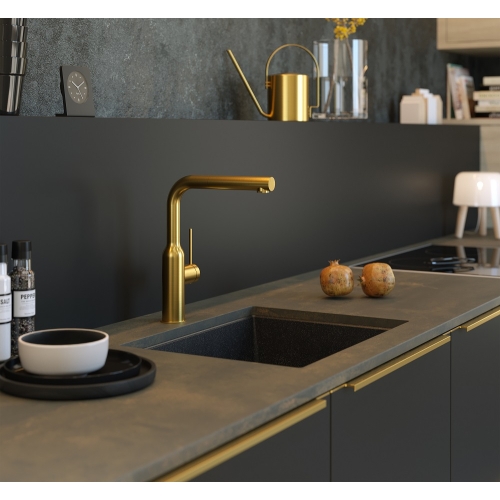 bateria kuchenna z wyciąganą wylewką Angelina złota